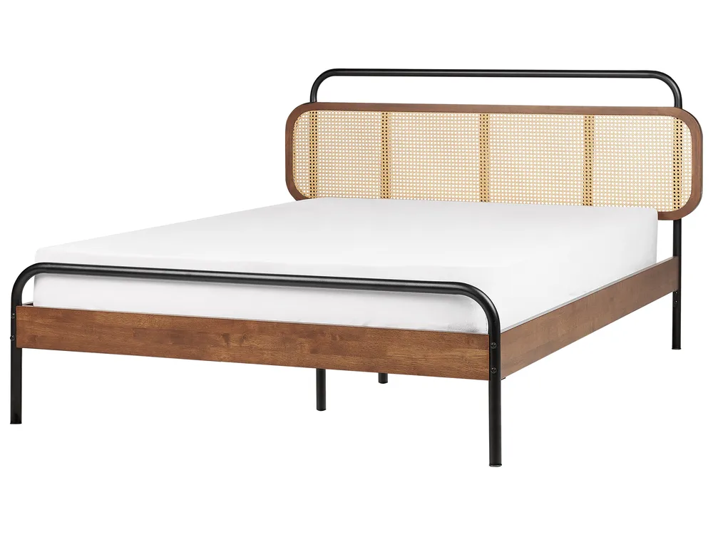 Wooden Bed Dark BOUSSICOURT Various Sizes