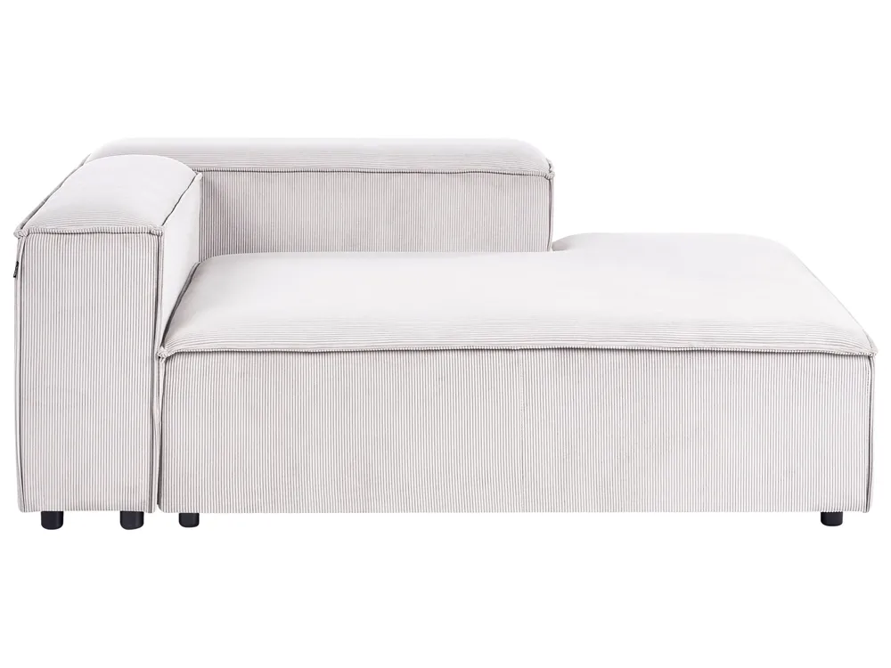 Modular Corner Sofa 4 Seater ARDAL Corduroy Off-White Left Hand_1008110