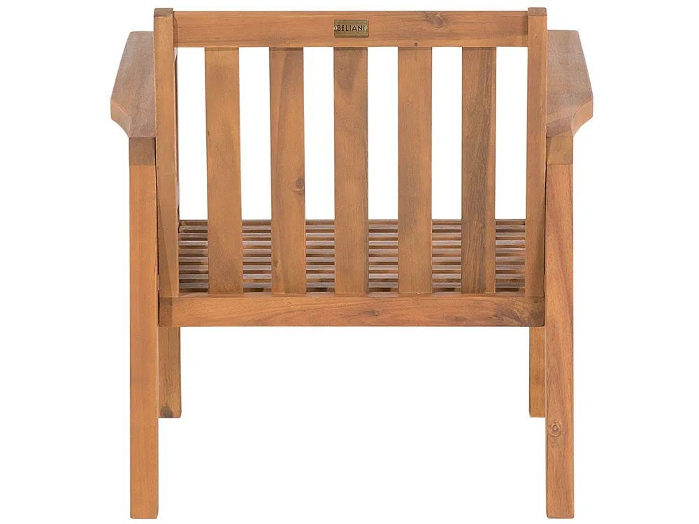 Garden Lounge Set with Table and Ottoman 4 Seater MANILA Acacia Wood Light Brown_803181