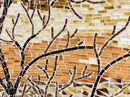 Väggdekoration TAMIANG Glas 80 cm Flerfärgad_850493