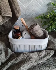 Set med 5 korgar TALPE Bambu Grå_916950
