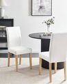 Set of 2 Dining Chairs BROADWAY Faux Leather White