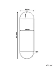 Veggspeil VALLERY 40 cm 120 cm Metall Svart_915550