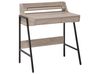 Home Office Desk with Hutch BROXTON 77 cm 46 cm with Drawers Light Brown