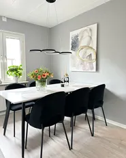 Set med 2 matstolar COVELO Sammet Svart_982461