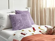 Koristetyynysetti 2 kpl LAVATERA 45 x 45 cm Violetti Kukkakuvio_1178803