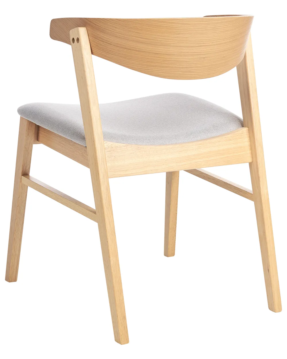 Set med 2 matstolar LILLY Trä Ljusbrun/ Grå_949319