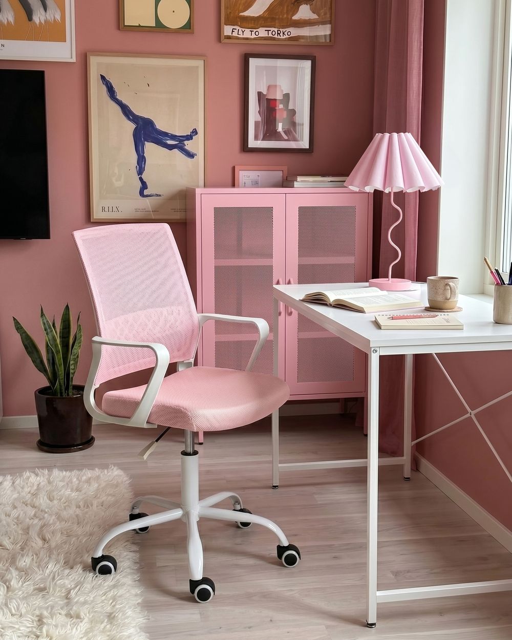 Kontorstol EASE Pastellrosa