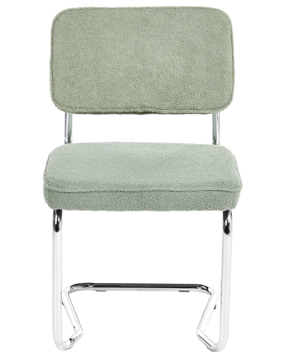 Set med 2 matstolar IRWIN Bouclé Ljusgrön_1080655