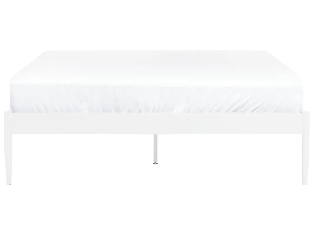 Säng med lamellram Metall VAURS 160 x 200 cm Vit_863524