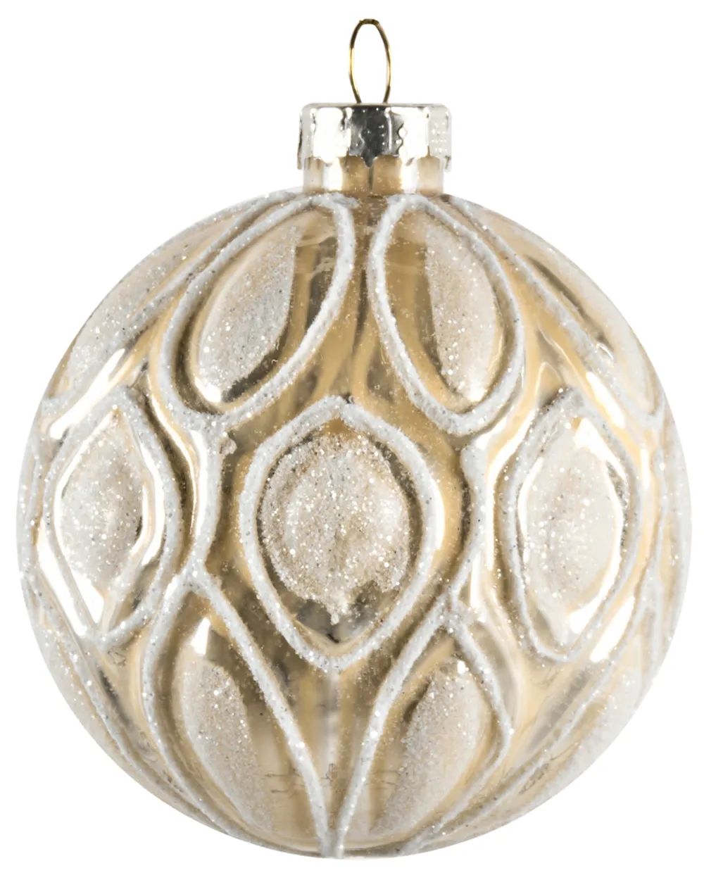 Set of 24 Baubles WINTERLIGHT Glass Rose Gold_1062075