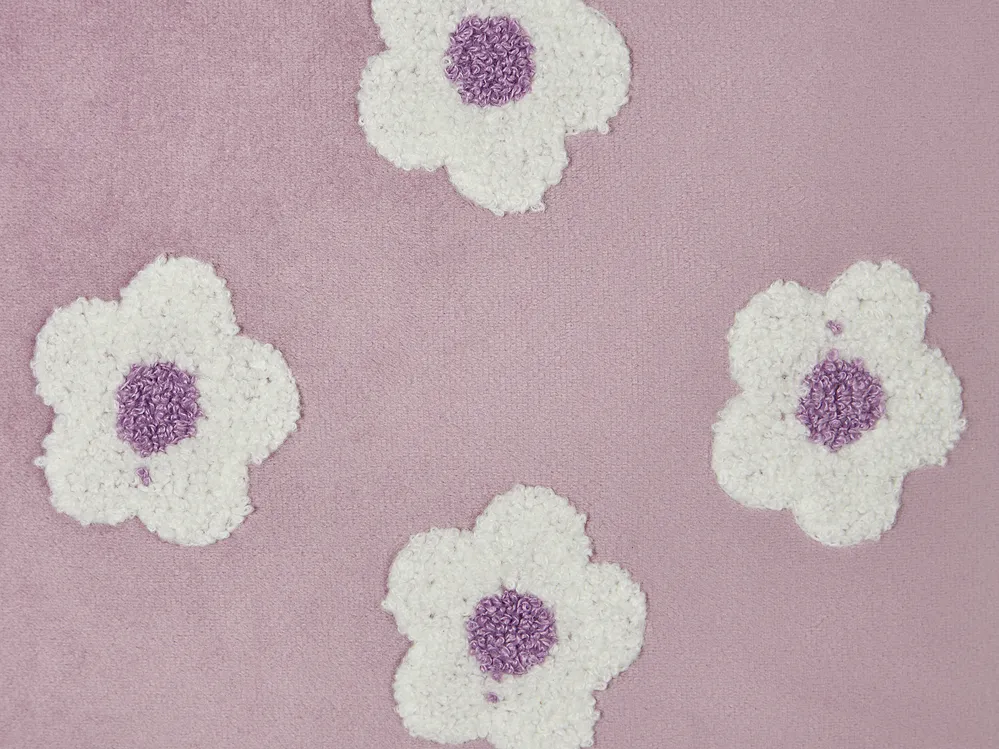 Set of 2 Decorative Cushions ECHINACEA Velvet 45 x 45 cm Violet_901934