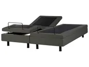 Adjustable Bed without Headboard Fabric DUKE II 180 x 200 cm (EU Super King) Dark Grey_987938