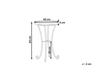 Garden Side Table CAVINIA 40 cm 40 cm Metal Burgundy_1016317