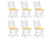 Set of 6 Garden Chair Cushions TOLVE 39 x 31 cm Yellow_991180
