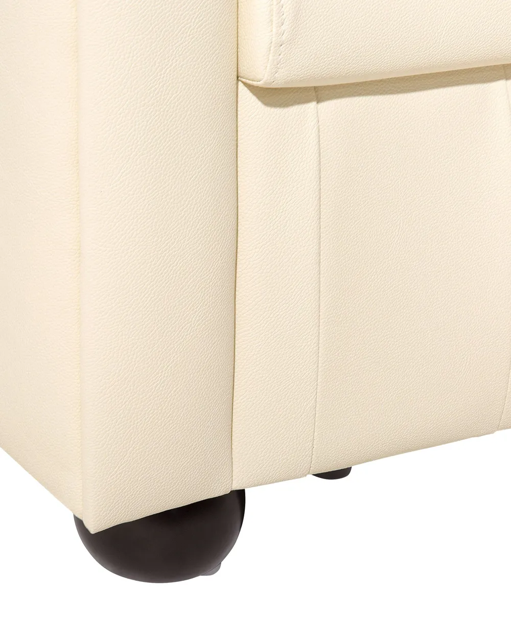 Armchair CHESTERFIELD Leather Light Beige_537534
