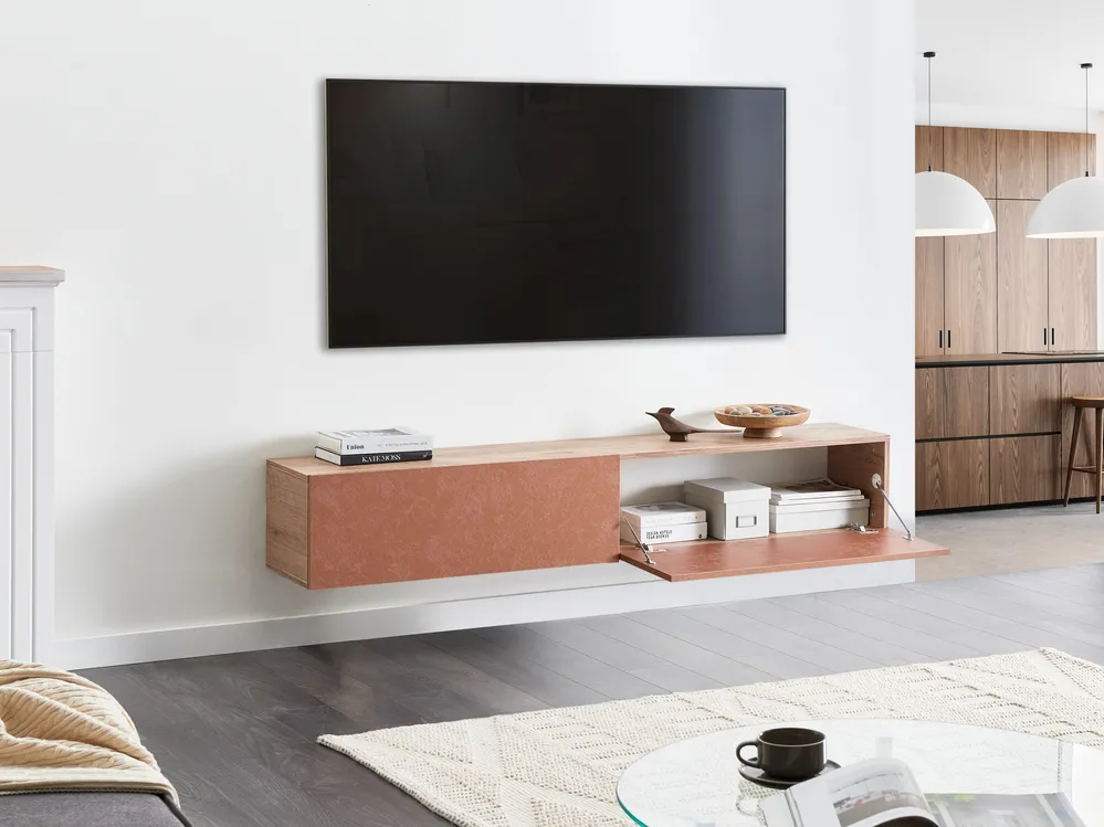 Wall Mounted TV Stand GLADSTONE Red_973462