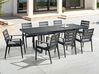 Extending Garden Dining Table VALCANETTO 180/240 cm 90 cm Metal Black