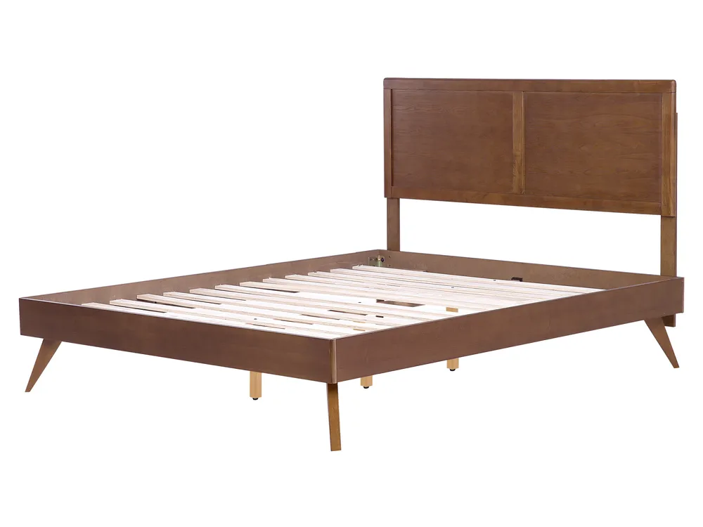 Bed ISTRES 160 x 200 cm (EU King Size) Dark Ash Wood_727929