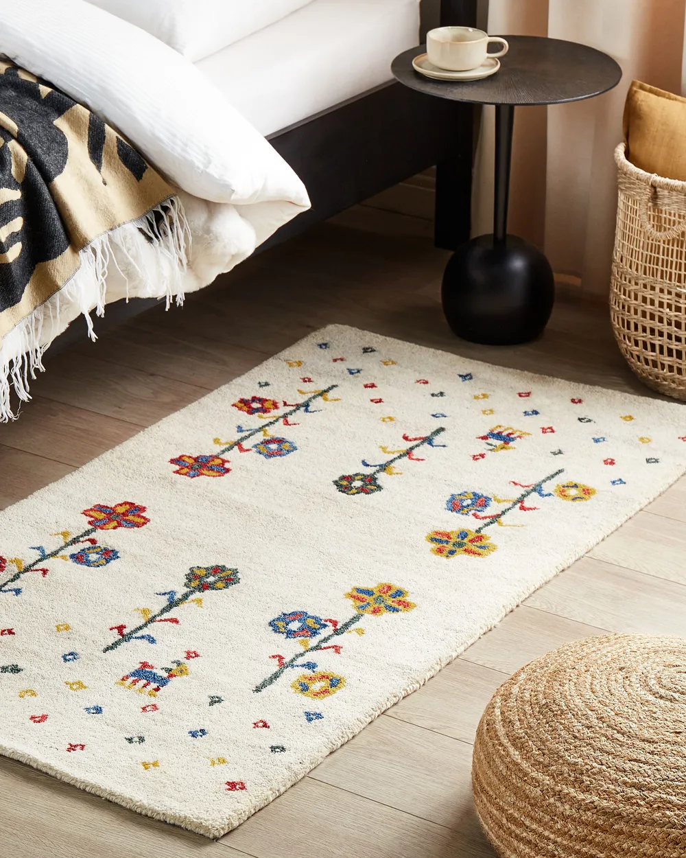 Rug HUSUNLU Beige 80 x 150 cm Gabbeh Wool