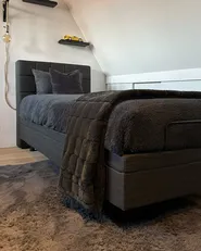 Adjustable Bed Fabric DUKE 90 x 200 cm (EU Single) Dark Grey_982322