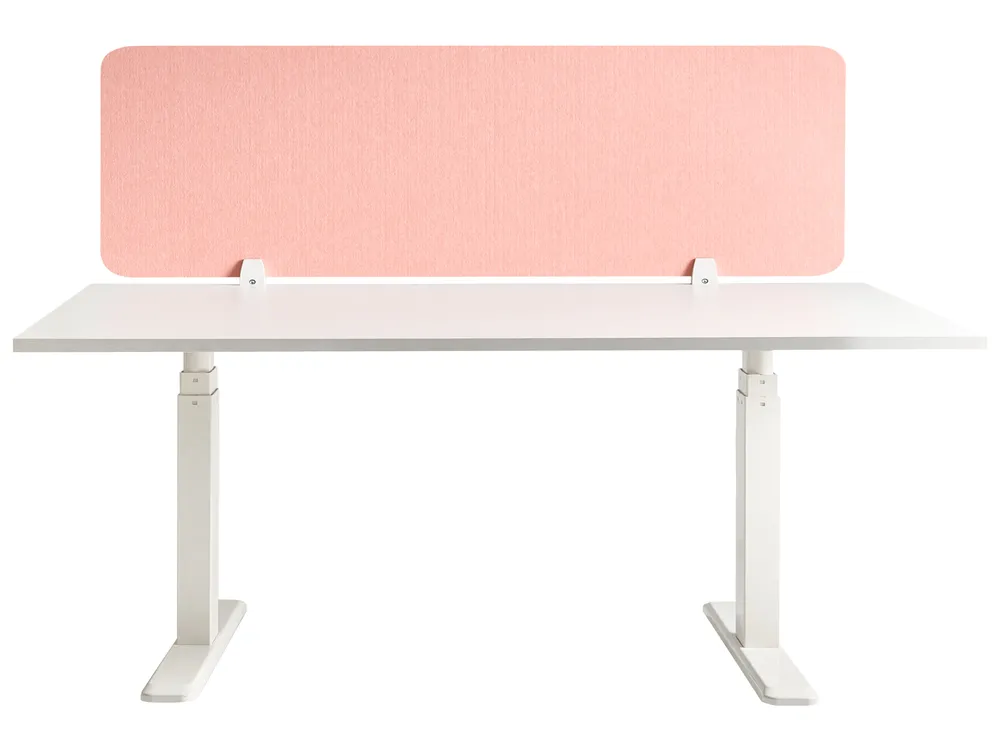 Skiljevägg för skrivbord SPLIT 160 x 50 cm Persikorosa_1050627