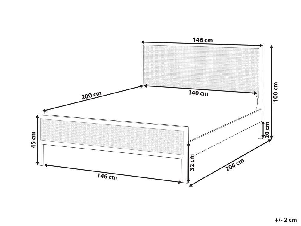 Bed Pine Wood SALERNAS 140 x 200 cm (EU Double) Light Brown_977043