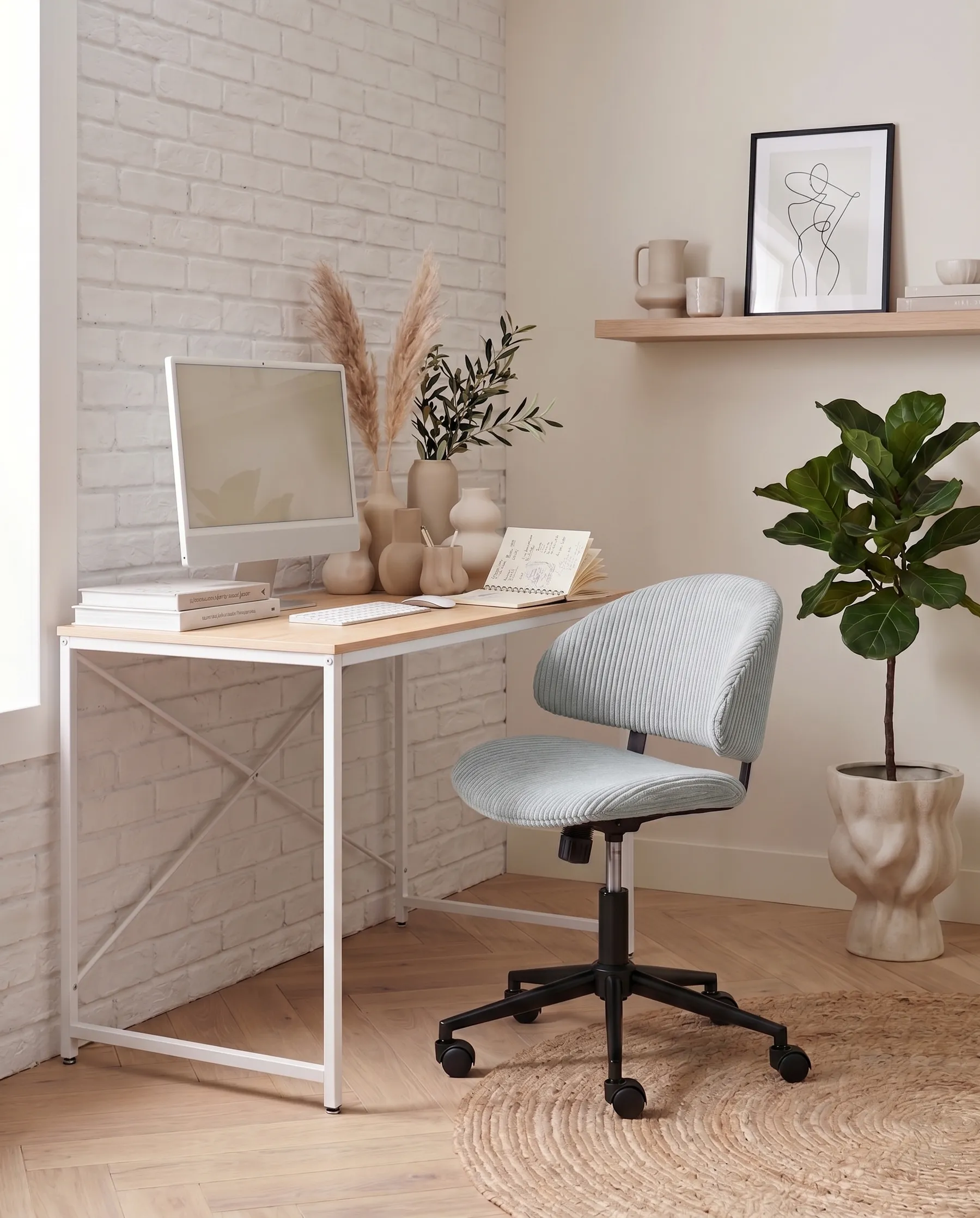 Office Chair KIANA Corduroy Light Blue_1042826