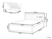 Ottoman Bed LAMBRES Pine Wood White 160 x 200 cm (EU King Size)_985631