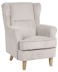 Wingback-tuoli ABSON Vakosametti Beige_1186222