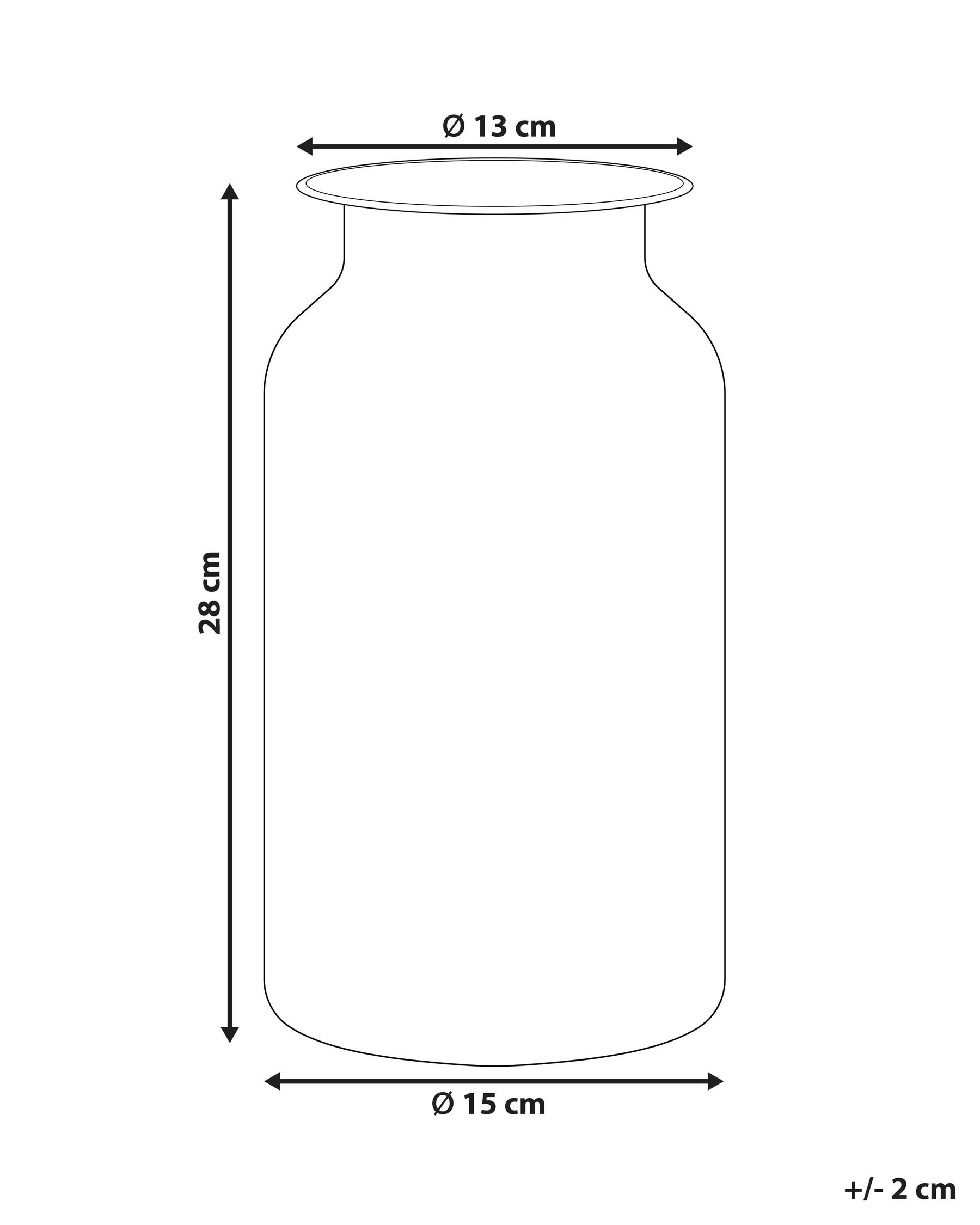 Flower Vase BHATURE 27 cm Glass Multicolour_830422