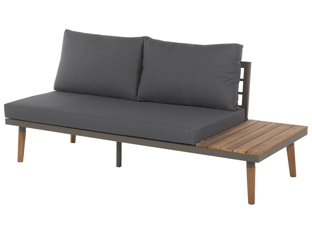 Garden Corner Sofa with Table 5 Seater CORATO Acacia Wood Grey_718995