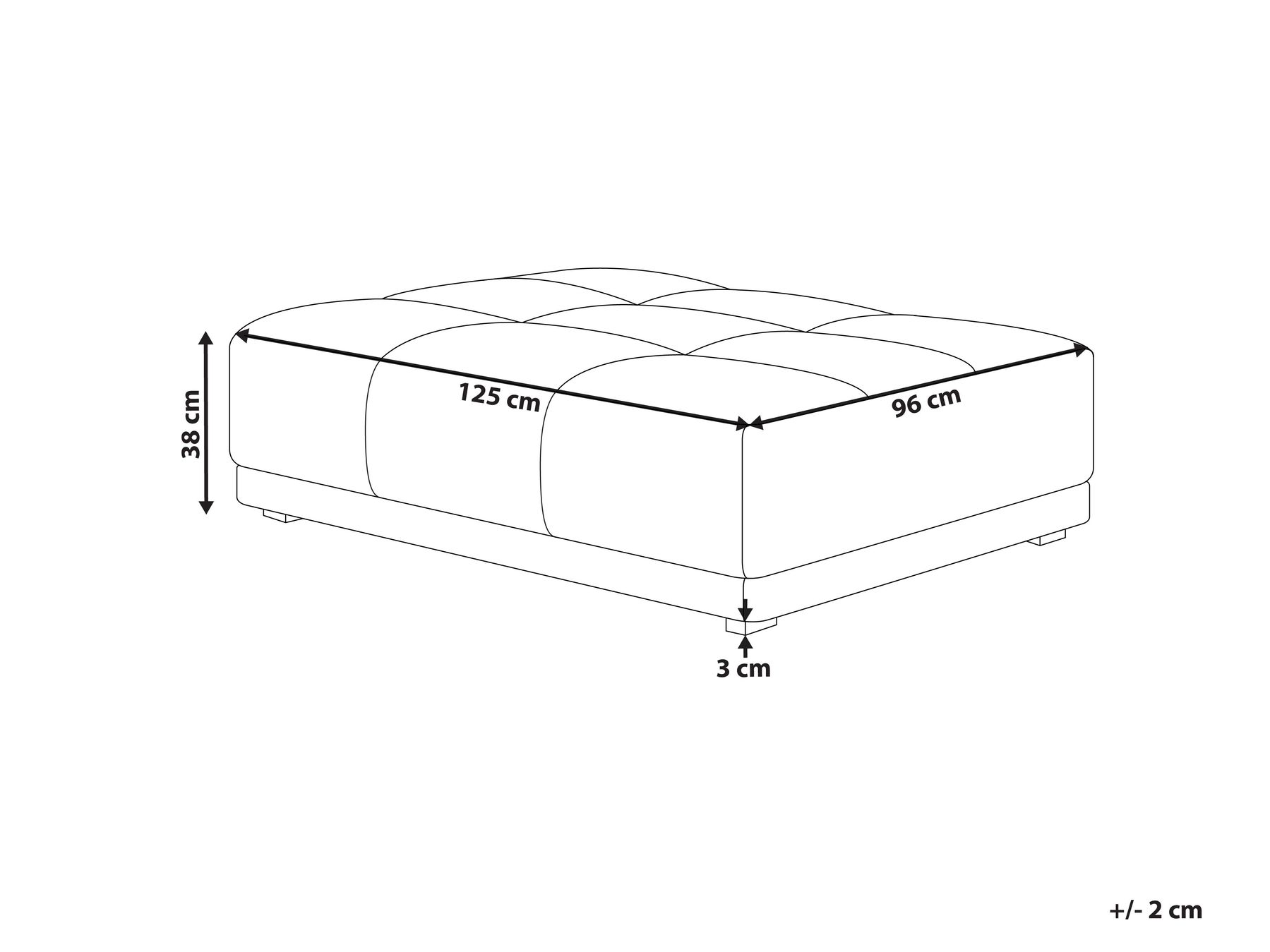 Ottoman TORPO Fabric Grey/ Black_1086459