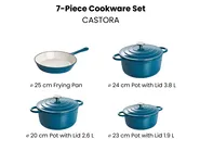 7 Piece Cast Iron Set CASTORA Blue_1073762