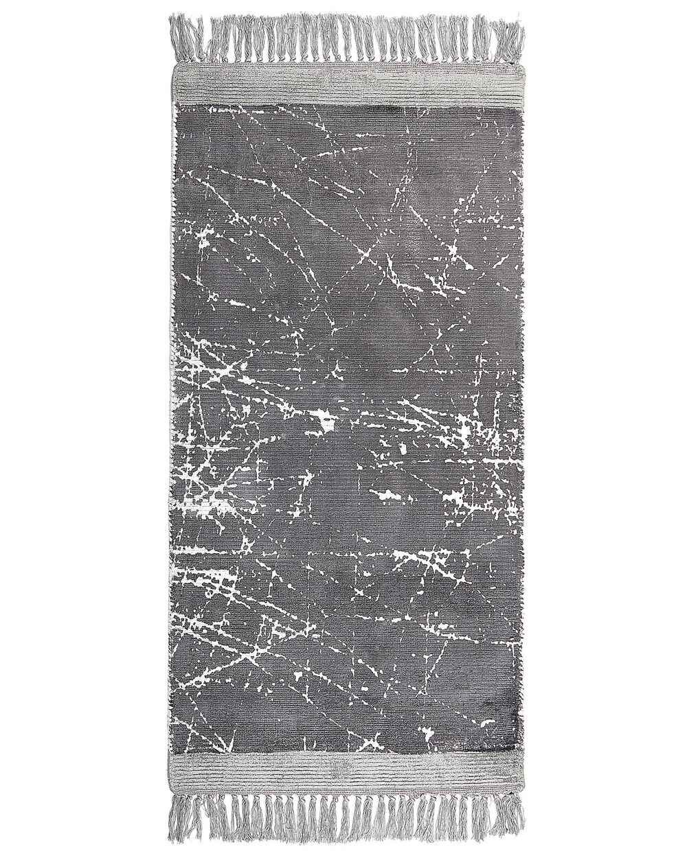 Teppe HANLI Grå 80 x 150 cm Viskose