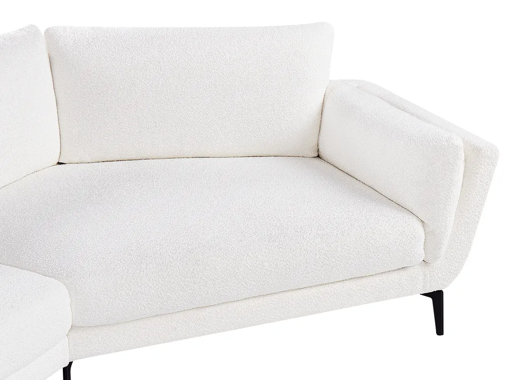 Sofa 3 Seater KANSSELI Boucle White_951108
