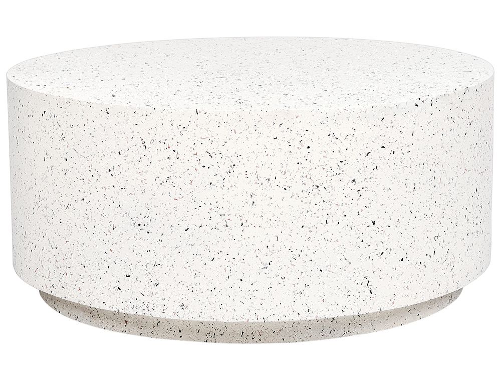 Soffbord TREZZO 90 cm 90 cm Terrazzoeffekt Off-White
