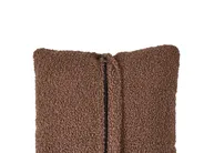 Corner Sofa 3 Seater FLAM Boucle Brown Right Hand_1034031