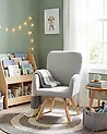 Armchair BJARN Fabric Light Grey