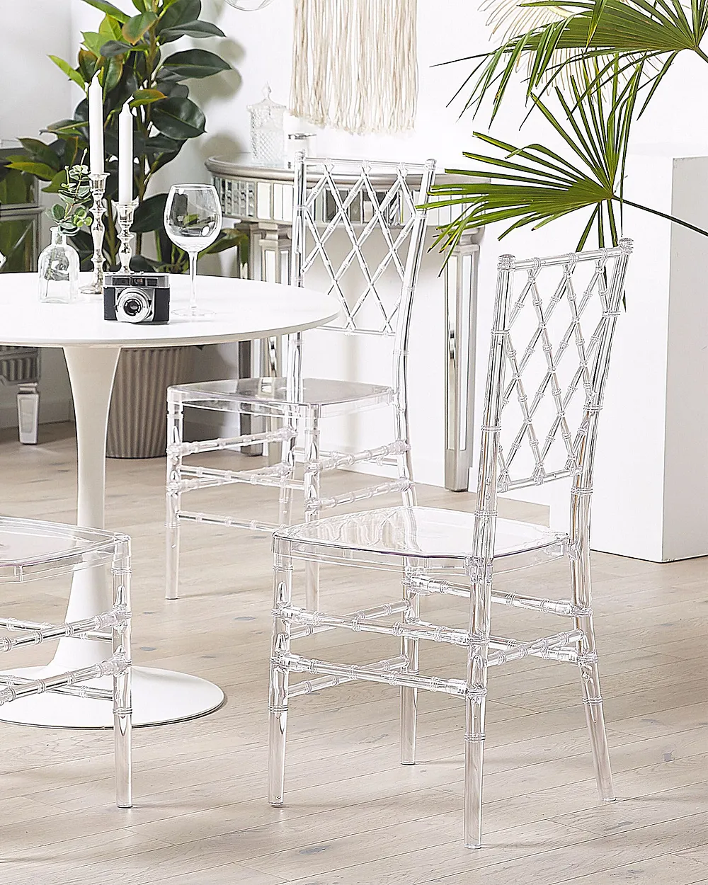Set of 2 Dining Chairs CLARION Transparent_929273