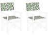 Set of 2 Garden Chair Replacement Fabrics CINE White