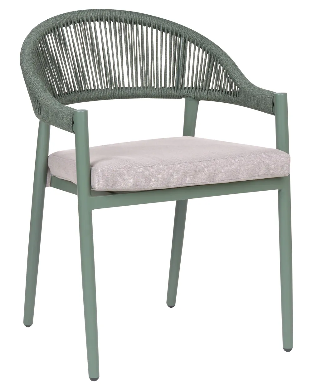 Set of 4 Garden Chairs with Cushions ORMEA Metal Green_1080024