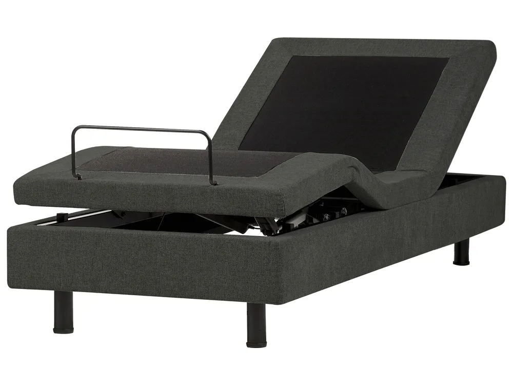 Fabric Adjustable Bed without Headboard Beige CASTELLAN Various Sizes