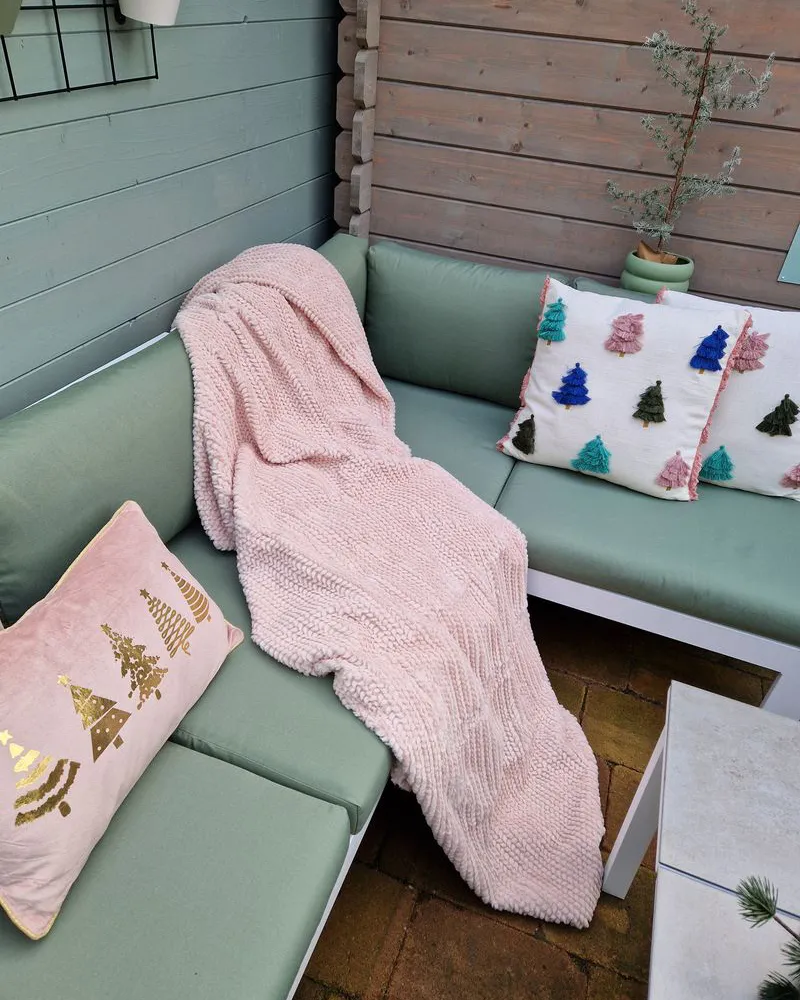 Blanket BJAS 200 x 220 cm Pastel Pink_973682