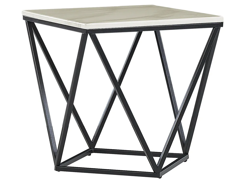 Side Table MALIBU Marble/ Black