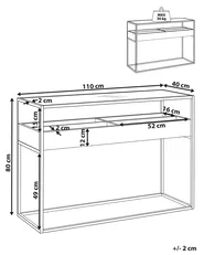 Console Table WACO Tempered Glass Black_825581