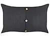 Set med 2 prydnadskuddar BANORI 30 x 50 cm Linne Svart Monokromt