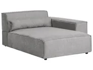 Left-Hand Chaise Longue HELLNAR Fabric Grey_911693