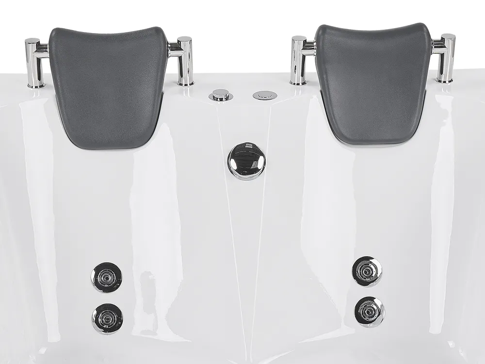 Corner Hot Tub with LED BAYAMO 1700 x 1200 mm White Left Hand_821158