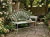 Hagebenk PAVIA 146 cm Metall Off white